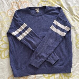 Forever 21 Women’s Blue Sweater with White Stripes (Small)